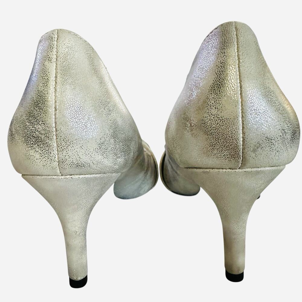 Life‎ Stride Silver Metallic Sentiment Pump Heels. Size 6.5 - Picture 4 of 13